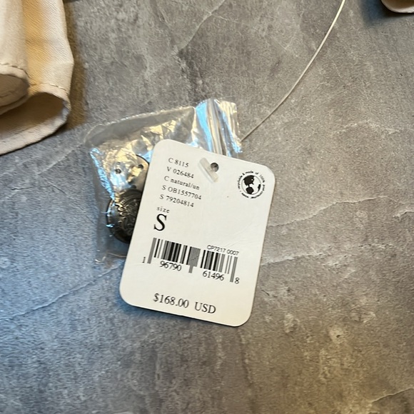 Free People Ruffles Romance Jacket Military Style Button Front NWT - Picture 10 of 14